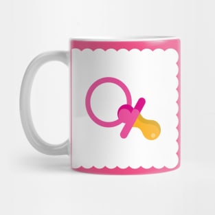 Baby Girl Gender Reveal Pink Pacifier Mug